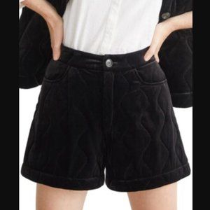 NWT & Other Stories Quilted Velvet Shorts - 8